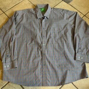 Forsyth of Canada Button Down Mens Plaid Shirt
